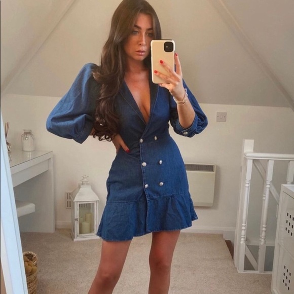 Zara Dresses & Skirts - Zara double breasted denim dress